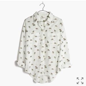 Madewell shrunken trapeze shirt in cat walk